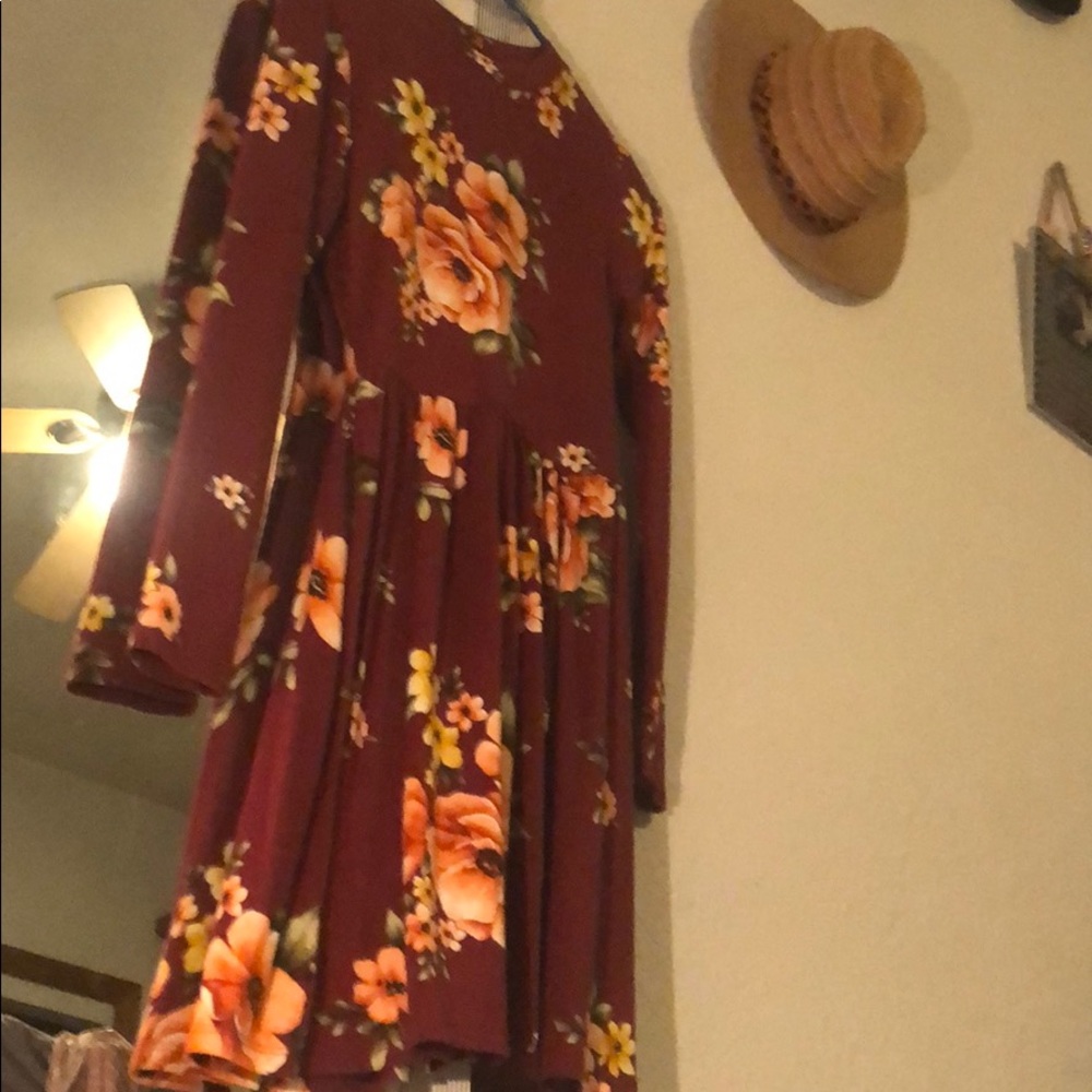 A long sleeved dress